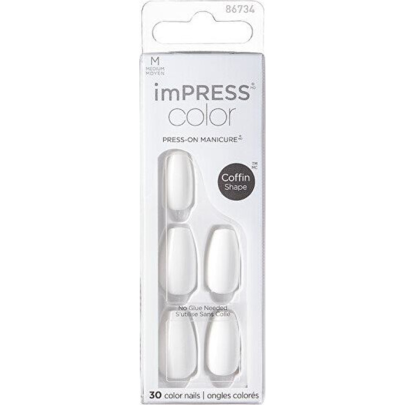 Uzlīmējamie nagi KISS imPRESS Color MC Frosting vidēja garuma 