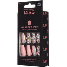 Viltoti nagi - KISS - KMN02CAM - 30 gabali - Rozā gela līme - Garums M