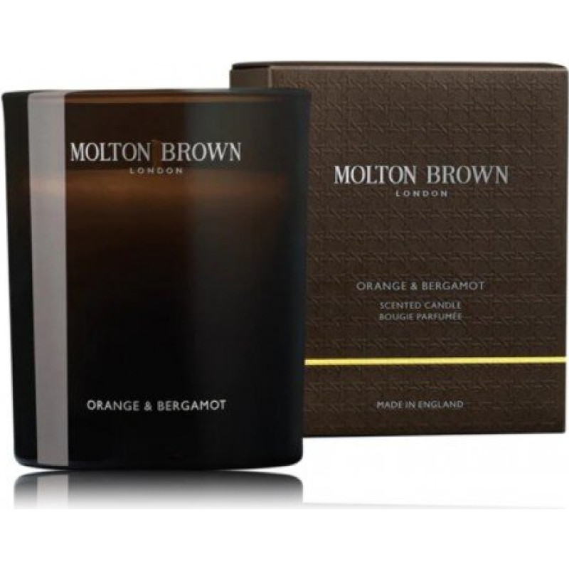 Aromātiskā svece Molton Brown Orange & Bergamot 190 g, atsvaidzinošs citrusaugļu aromāts