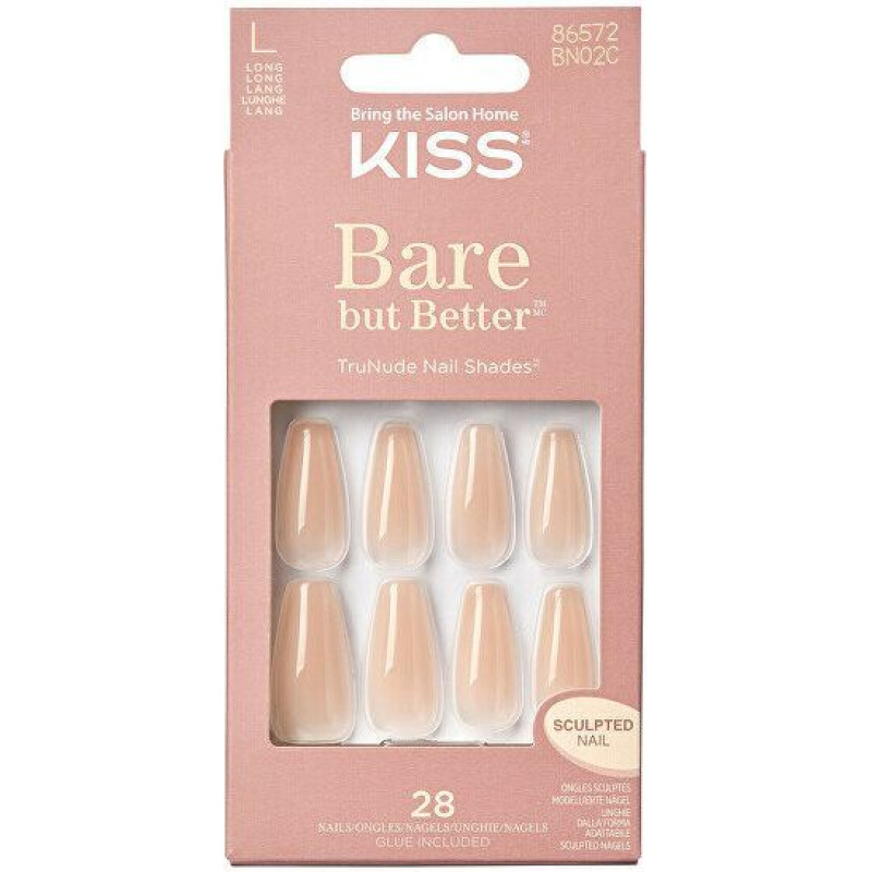 Līmējošie nagi Bare but Better Nails - Nude Drama, 28 gab.