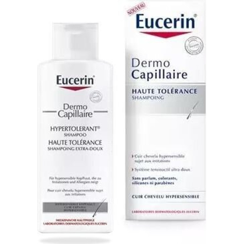Šampūns jūtīgai galvas ādai Eucerin DermoCapillaire Hypertolerant 250 ml