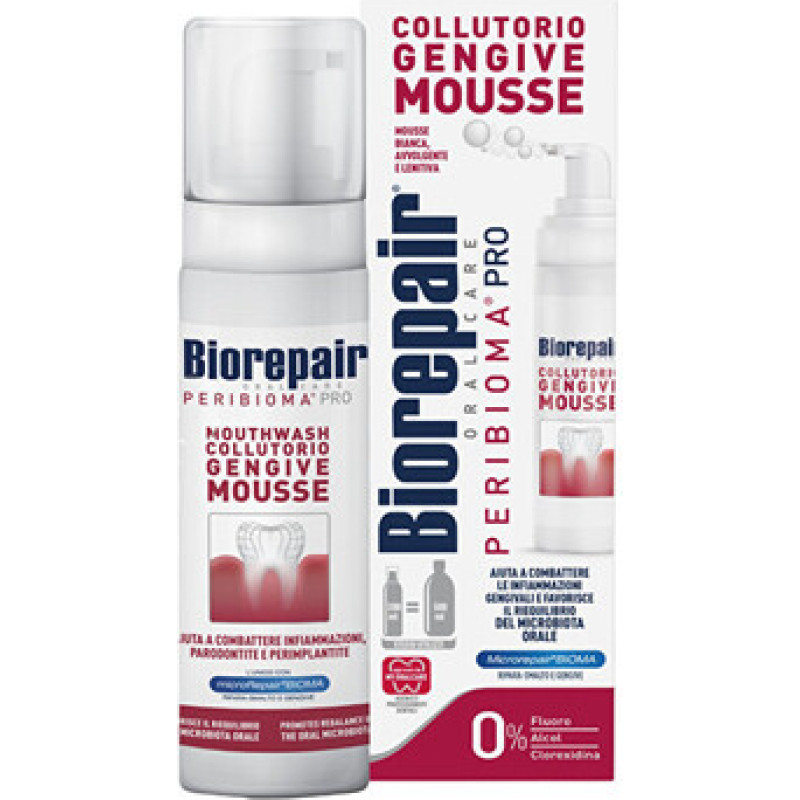 Biorepair Peribioma Pro Mouthwash - Pěnov&aacute; &uacute;stn&iacute; voda