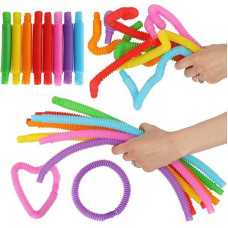 Caurules sensorās caurules elastīgas izglītojošas montessori caurules 8 gab.