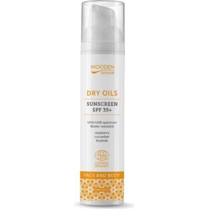 Sauļošanās līdzeklis Wooden Spoon Dry Oils SPF 35, 100 ml
