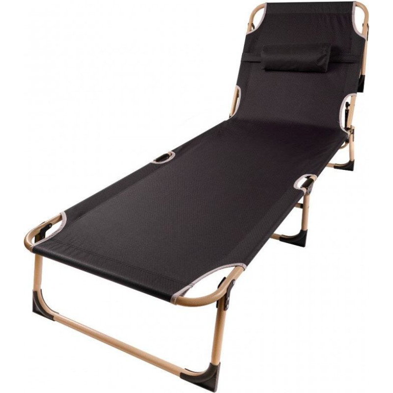 Salokāma kempinga gulta 193 cm pelēka KX3909_1