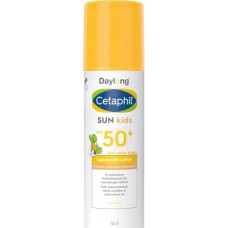 Saules aizsargkrēms Daylong Cetaphil Sun Kids SPF 50+ liposomu losjons 150 ml, ļoti augsta aizsardzība, ūdensizturīgs