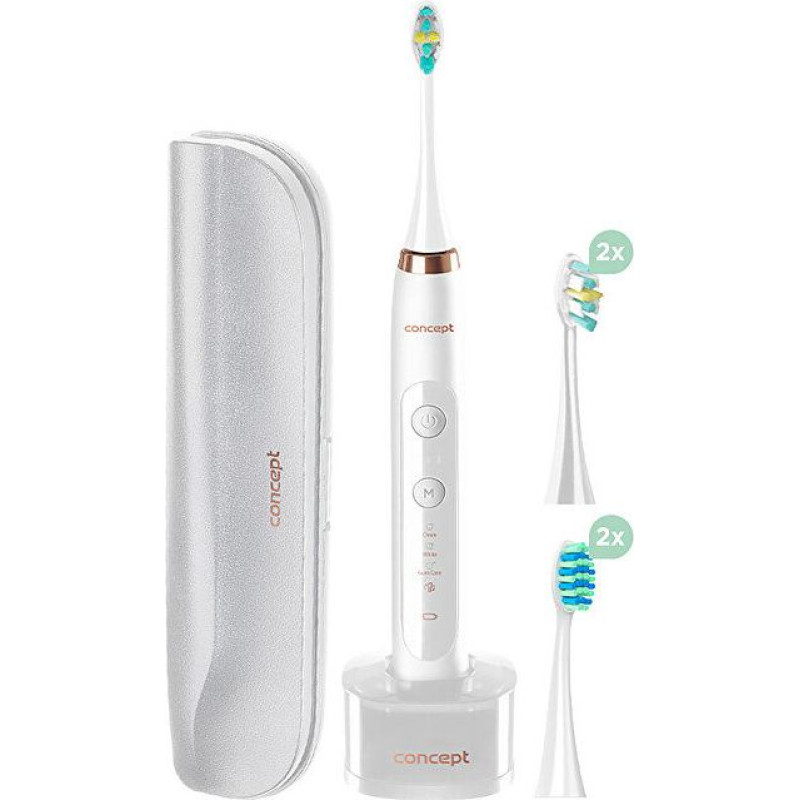 Soniskā zobu birste ar ceļojuma futlāri Perfect Smile balta ZK7010
