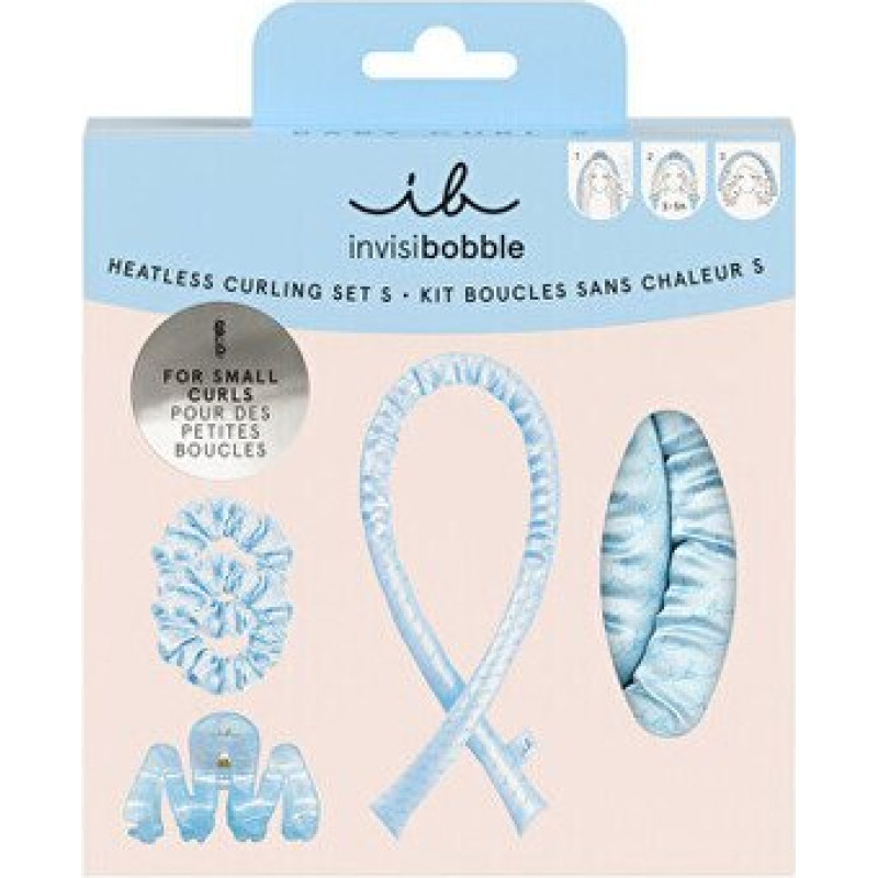 Matu loko veido komplekts Invisibobble Baby Curl Set S cirtu veidošana bez karstuma smalkiem matiem