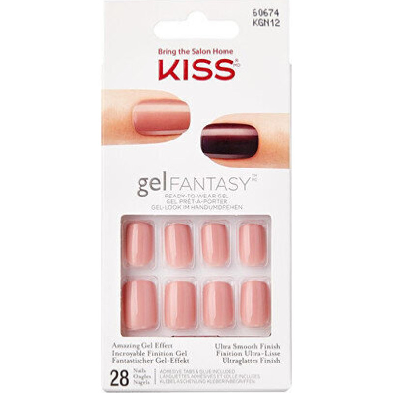 Viltus nagi - KISS - Gel Fantasy KGN12 - 28 gab. - Īsi - Līme iekļauta