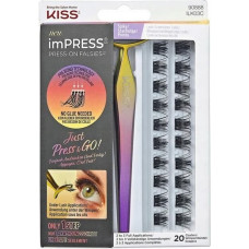 KISS imPRESS Modelis Spiky 20 gabalu skropstu pakete - Uzlīmējamas, pagarinās līdz 24h, viegli noņemt.