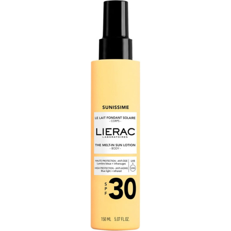 Saules piens - LIERAC - Sunissime - SPF 30 - 150 ml - Pret novecošanu
