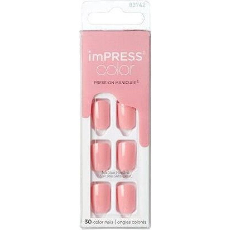 Pašlīmējošie nagi imPRESS Color Pretty Pink, 30 gab.