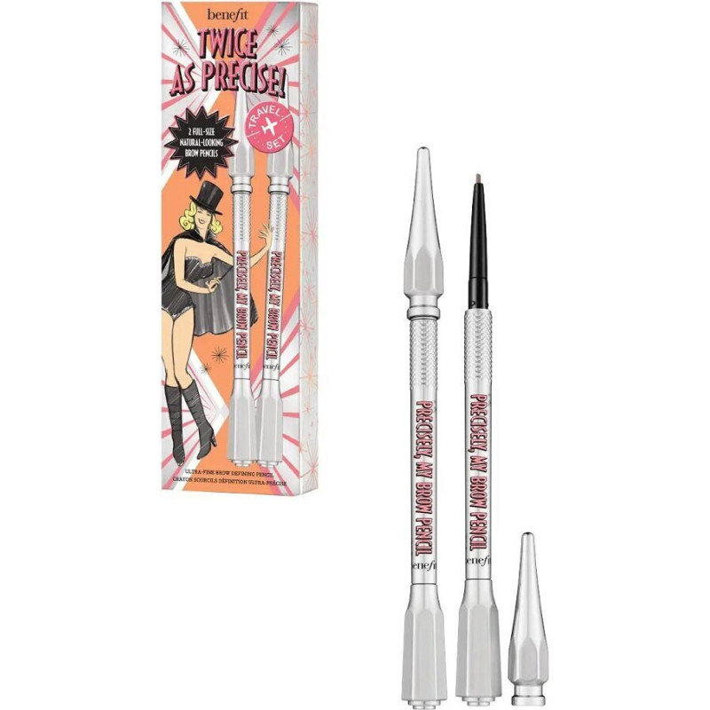 Uzacu zīmuļi Benefit Twice As Precise My Brow Pencil, 2 x 8 g, Warm Light Brown
