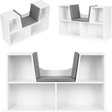 Ecotoys Children's bookshelf cabinet with seat and bench ECOTOYS
