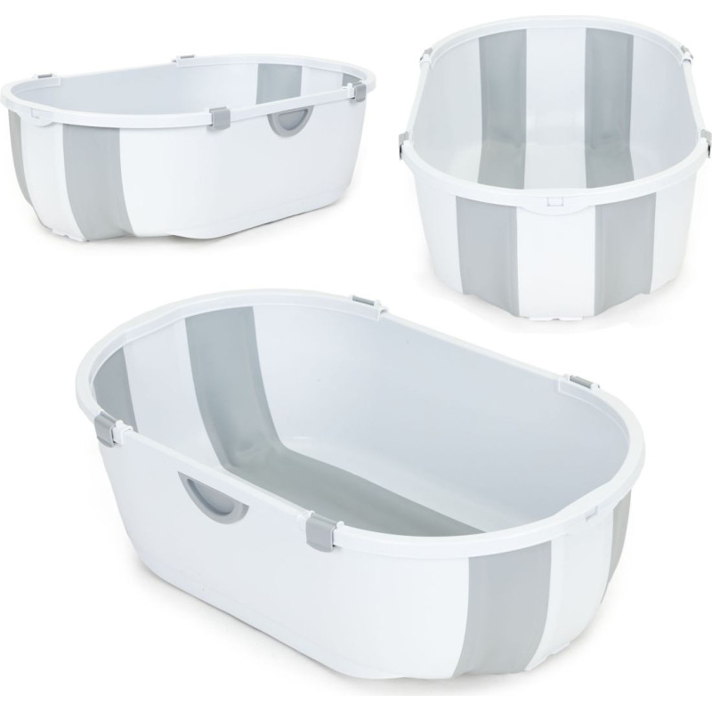 Ecotoys Baby Bathtub Travel Foldable with Drain Grey ECOTOYS