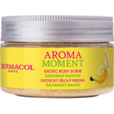 Dermacol Aroma Moment Bahamas Banana Exotic Body Scrub - Cukrov&yacute; peeling s ban&aacute;novou vůn&iacute;