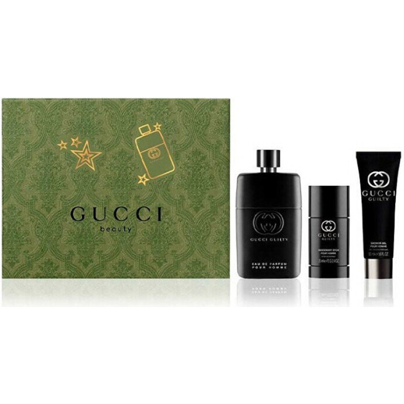 Komplekts Guilty Pour Homme vīriešiem: smaržūdens EDP, 90 ml + dušas želeja, 50 ml + dezodorants, 75 ml  