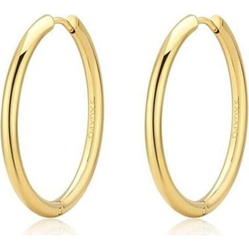 Aussargus - S'AGAPÕ - SHK76 - 316L tērauds - PVD zeltīts - Chunky auskari