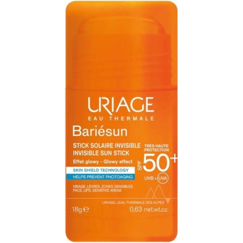 Saules aizsargsticks Uriage Bariésun Invisible Stick SPF50+ augsta aizsardzība, neredzams efekts, jutīgajām zonām