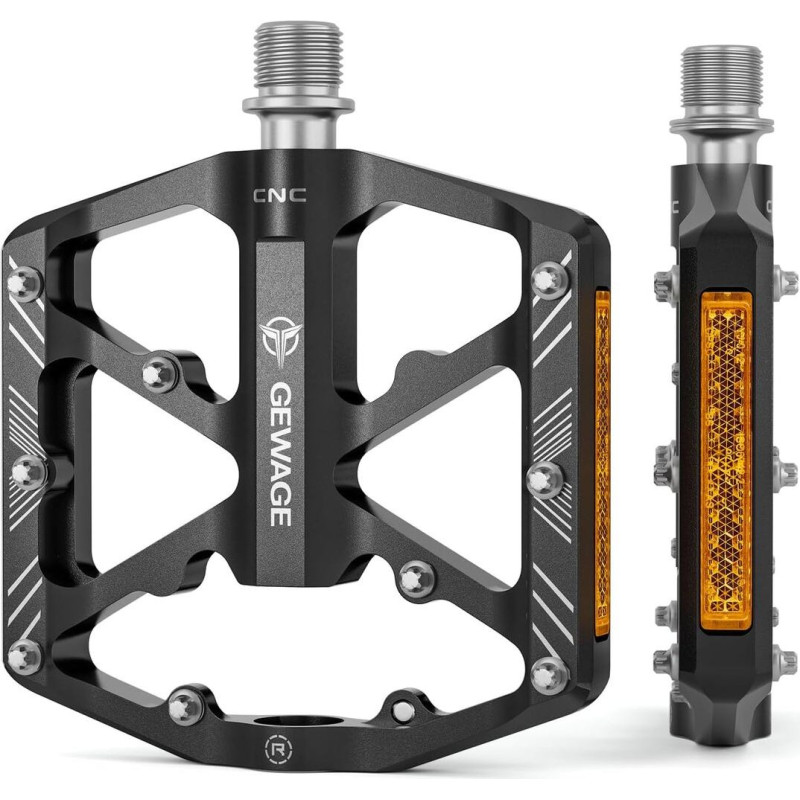 GEWAGE velosipēdu pedāļi ar atstarojošām joslām