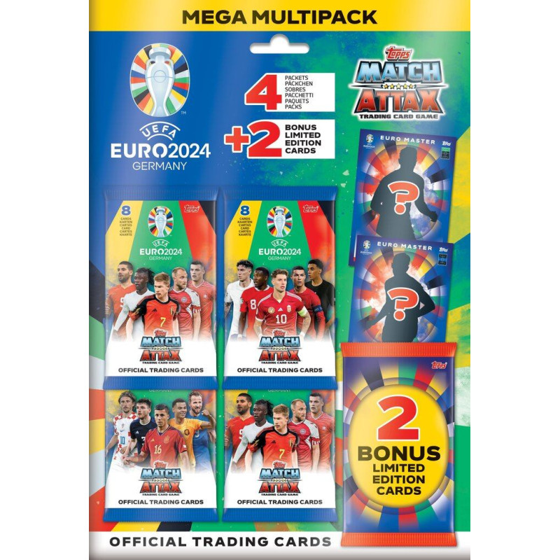 Kolekcionējamās kartiņas Mega Multipack Topps Match Attax Euro Germany 2024