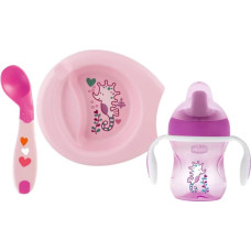 Bērnu pārtikas komplekts Chicco Rozā 6+ mēn