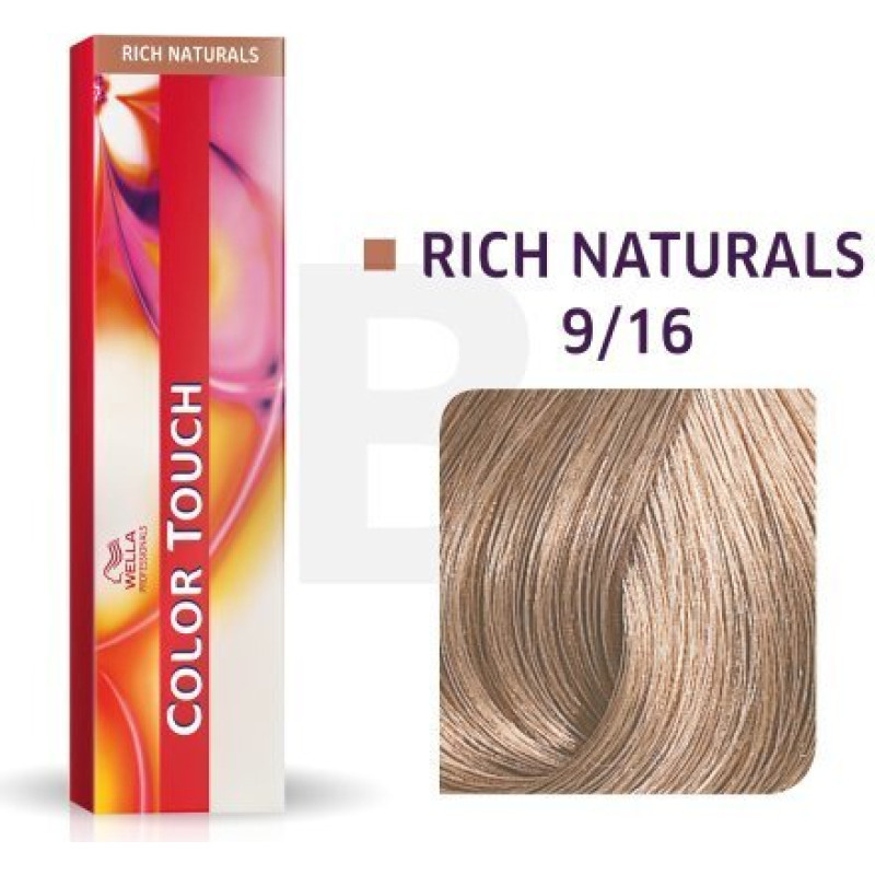 Wella Professionals Color Touch Rich Naturals profesionālā demi-permanentā matu krāsa ar daudzdimensiju efektu 9|16 60 ml