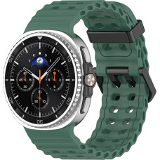 Silicone sports strap for Samsung Galaxy Watch8 - Dark green