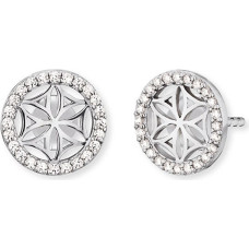 Silver Earrings Flower of Life with ERE-LILLIFL-ZST Zircons