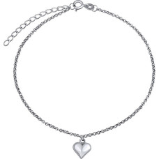 Fine silver chain on the leg Heart ZT1303175AVSW