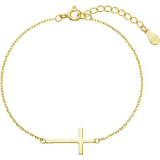 Gold-plated bracelet with a cross 63008