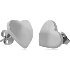 Delicate heart earrings made of steel VAAXF256S