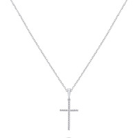 Timeless silver cross necklace NCL50W