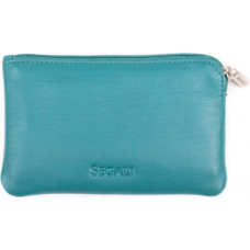 Leather mini wallet-key ring 7289 emerald