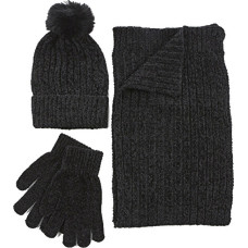 Dámský set - čepice, šála a rukavice 06-1287 Black