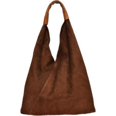 Women's leather Hobo handbag AL 8166 Marrone