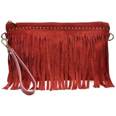 Women's leather handbag AL 8176T Bordo