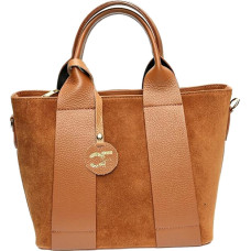 Women's leather handbag CF8156 Cognac
