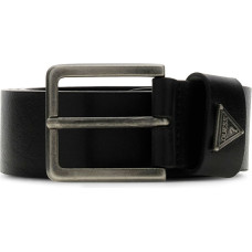 Men's leather belt BM7888P6240-BLA - Belt length: 90 cm
