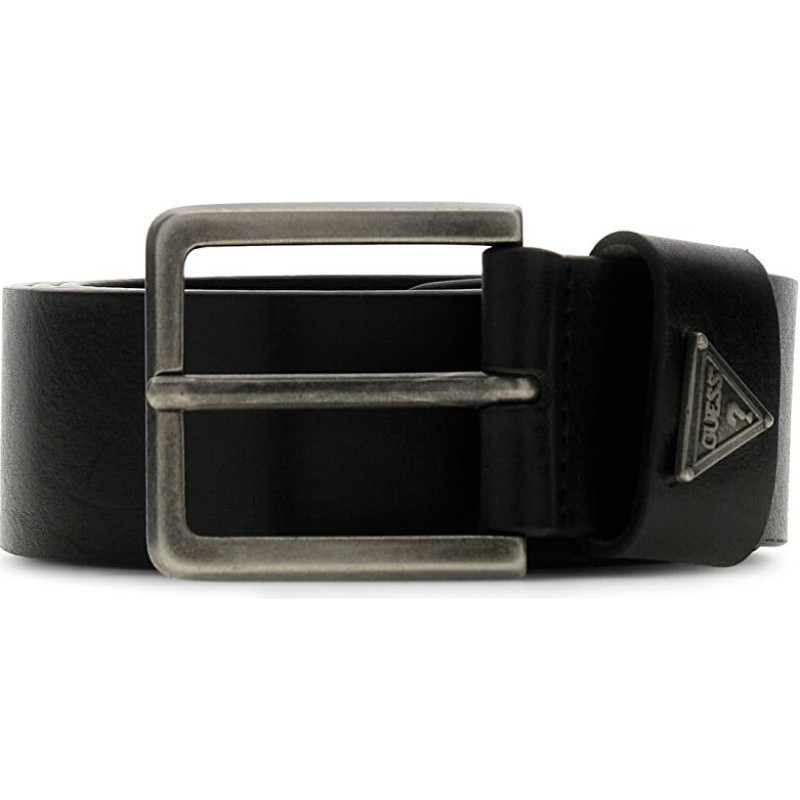 Men's leather belt BM7888P6240-BLA - Belt length: 90 cm