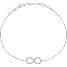 Decent silver infinity bracelet BRC64W
