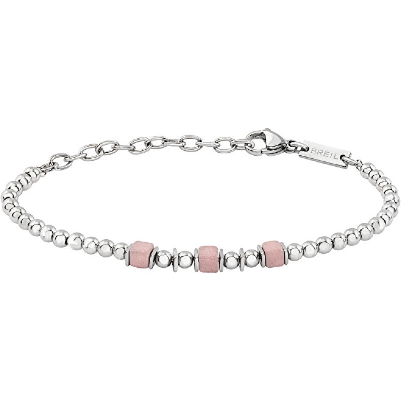 Mixology TJ3546 steel and Greek ceramic ball bracelet