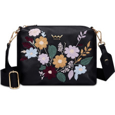 Dámská crossbody kabelka Coalie Flowers Black
