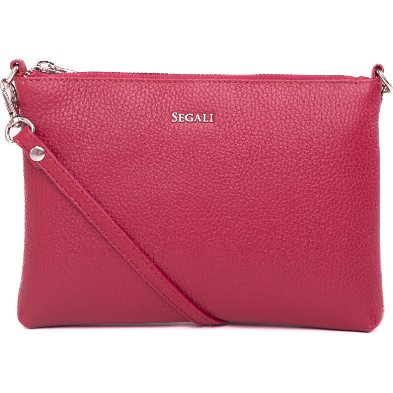 Dámská kožená crossbody kabelka A6C viva magenta
