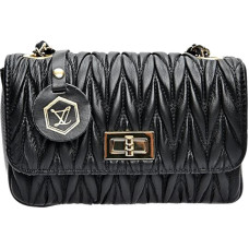 Women's leather crossbody handbag LV 2214 Nero