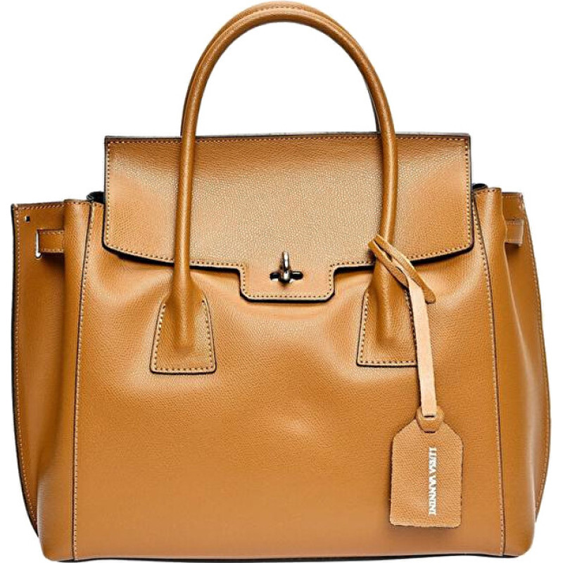 Women's leather handbag LV 479 Cognac