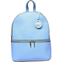 Women's leather backpack CF1778 Celeste