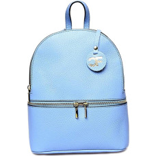 Women's leather backpack CF1778 Celeste