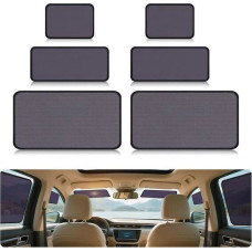 Automašīnas saules aizsargu komplekts ZATOOTO CL2513-ZXP, 6 gab., melnas