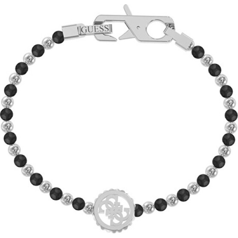 Modern steel bracelet with onyx Log-in JUMB03037JWSTBK - Dimension: 20 cm - S